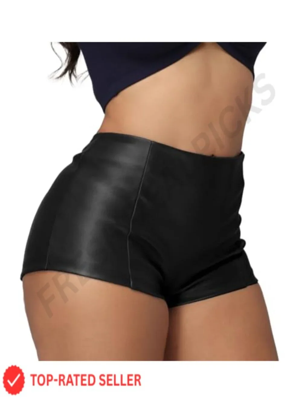 Faux Leather High Waist Stretch Skinny Mini Shorts Hot Pants Club Wear